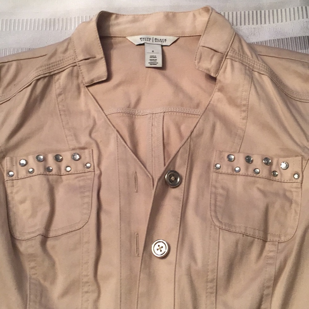 Khaki bling blazer jacket size 8